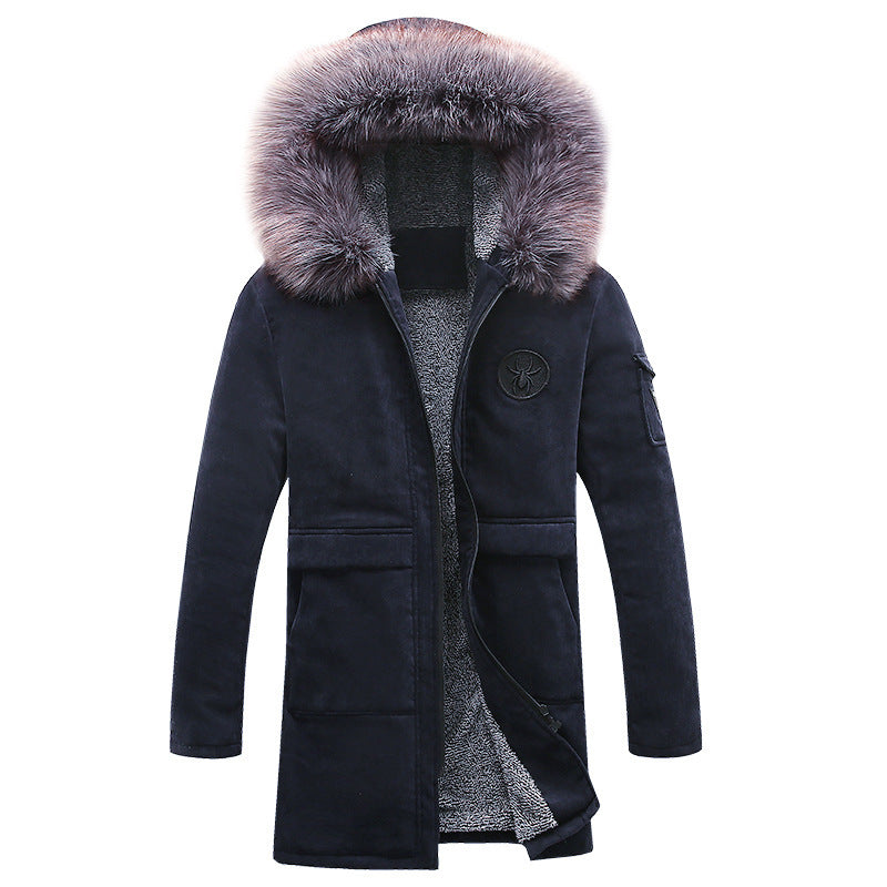 Soleil® | Chaqueta de invierno para hombre con capucha de piel.