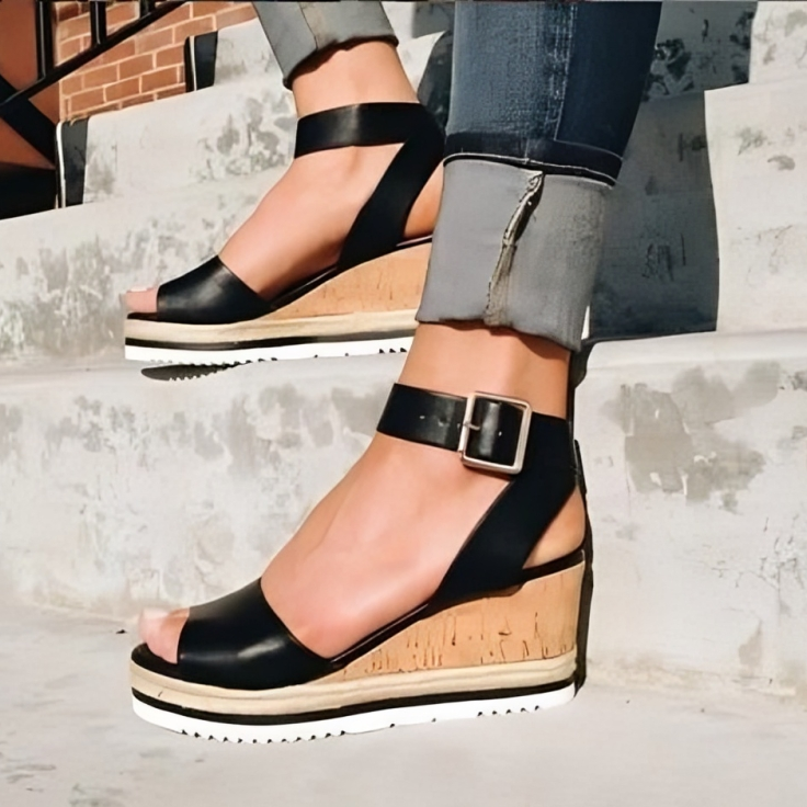 Zoé® | Sandalias con tacón de cuña con estilo