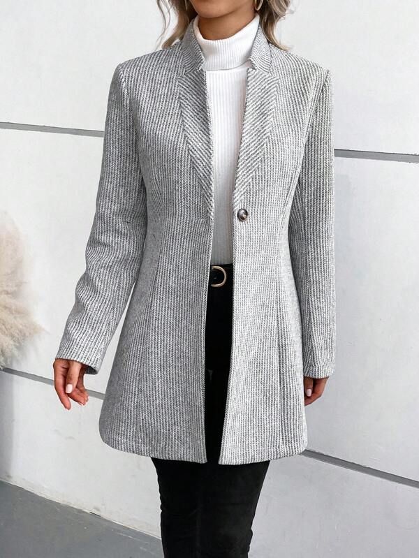 Selena® | Elegante blazer gris incoloro