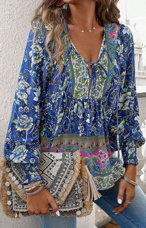 Tamsin® | Blusa floral de manga larga