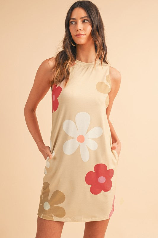 Zenaida® | vestido sin mangas con estampado de margaritas