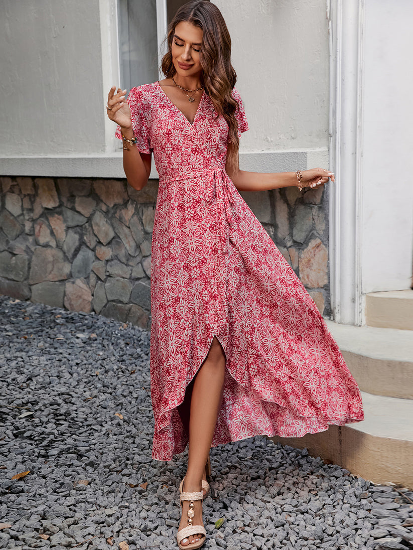 Elisa - Vestidos de fiesta de playa con tiras estampadas de una pieza para mujer