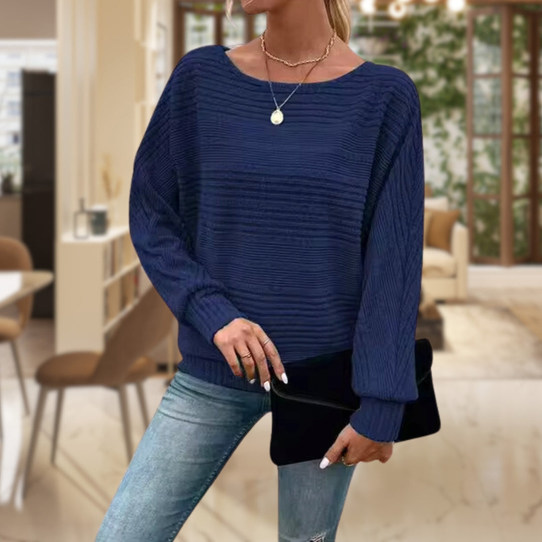 Theda® | Jersey casual de canalé con encanto