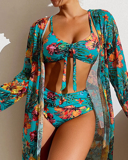 Dafne® | Conjunto de bikini floral de tres piezas