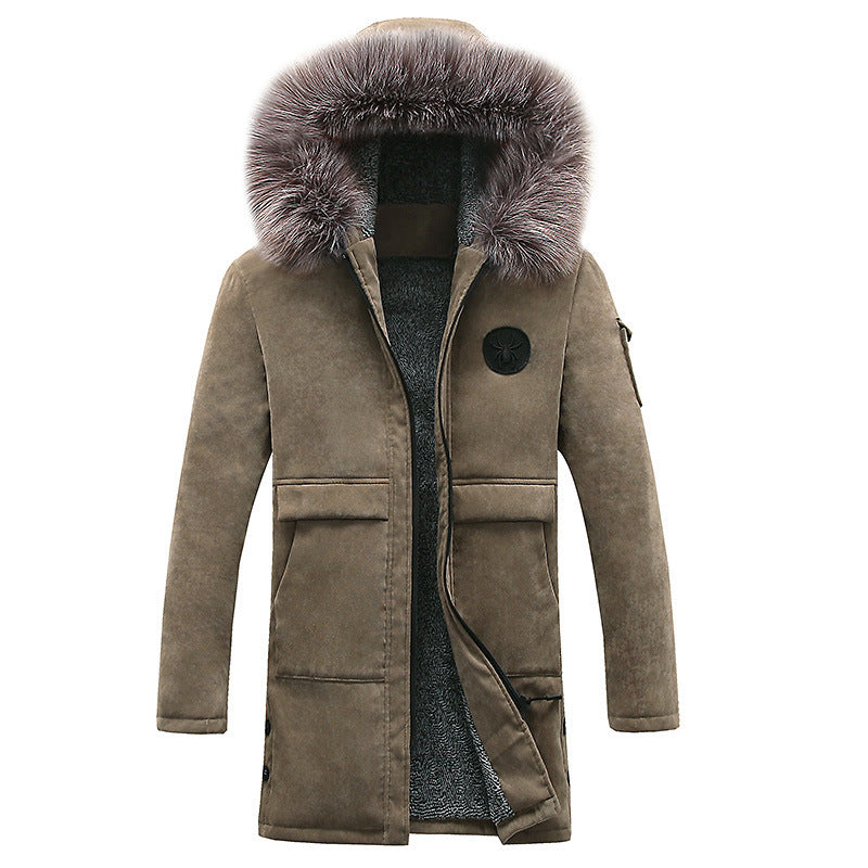 Soleil® | Chaqueta de invierno para hombre con capucha de piel.