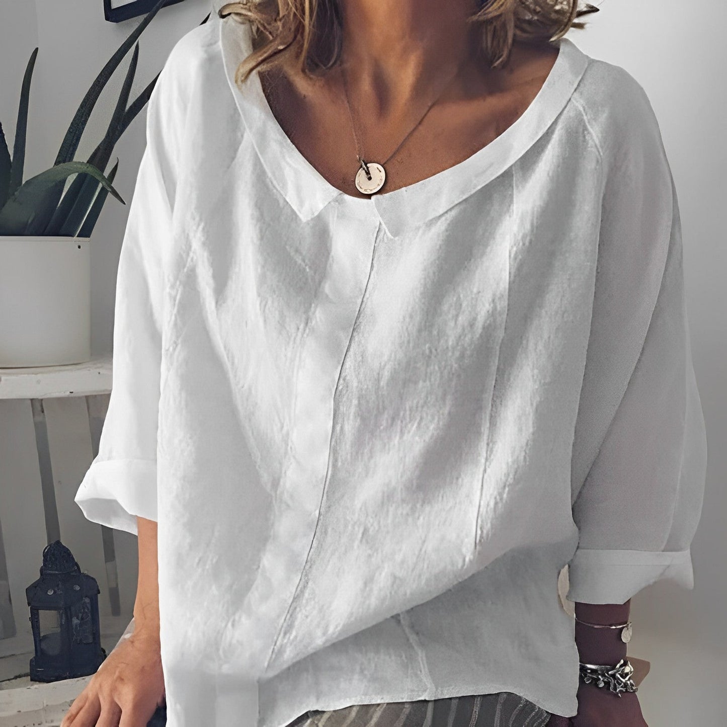 Serafina® | Blusa con escote amplio