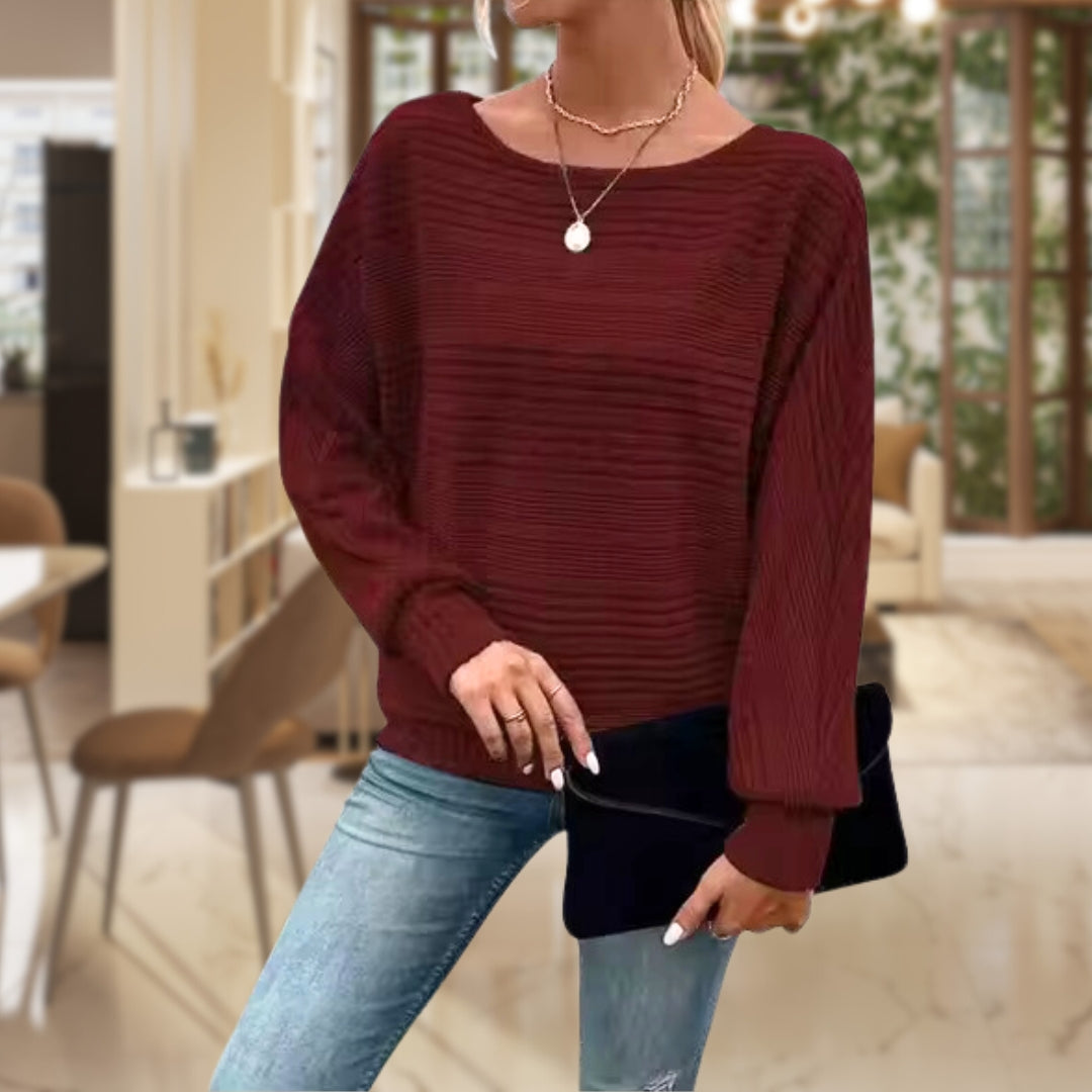 Theda® | Jersey casual de canalé con encanto