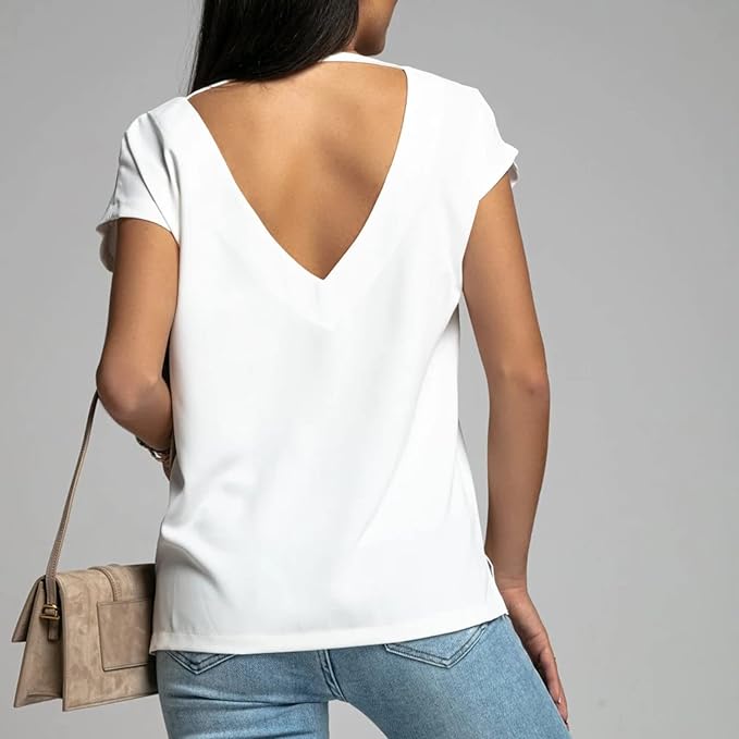 Teresa® | Camiseta manga corta cuello pico