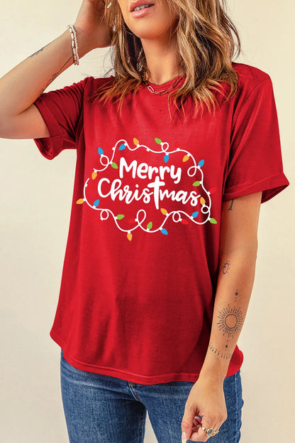 Sandra® | Camiseta manga corta cuello redondo FELIZ NAVIDAD