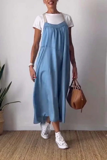 Virginia - Vestido holgado casual con tirantes