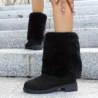 Waleska® | Botas de mujer, botas de nieve cálidas de piel sintética de invierno