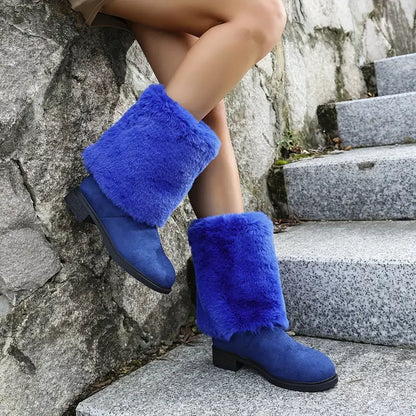 Waleska® | Botas de mujer, botas de nieve cálidas de piel sintética de invierno