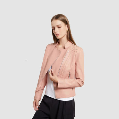 Teodora® | Chaqueta de cuero elegante y delgada