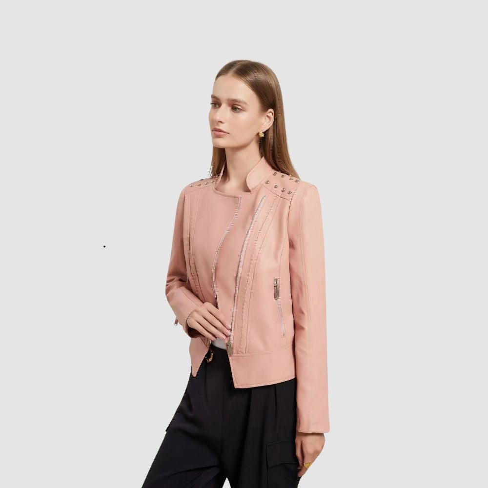 Teodora® | Chaqueta de cuero elegante y delgada