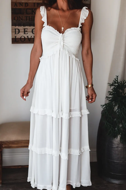 Gabriela - Túnica de Verano Maxi Vestido Cuello en V Femme