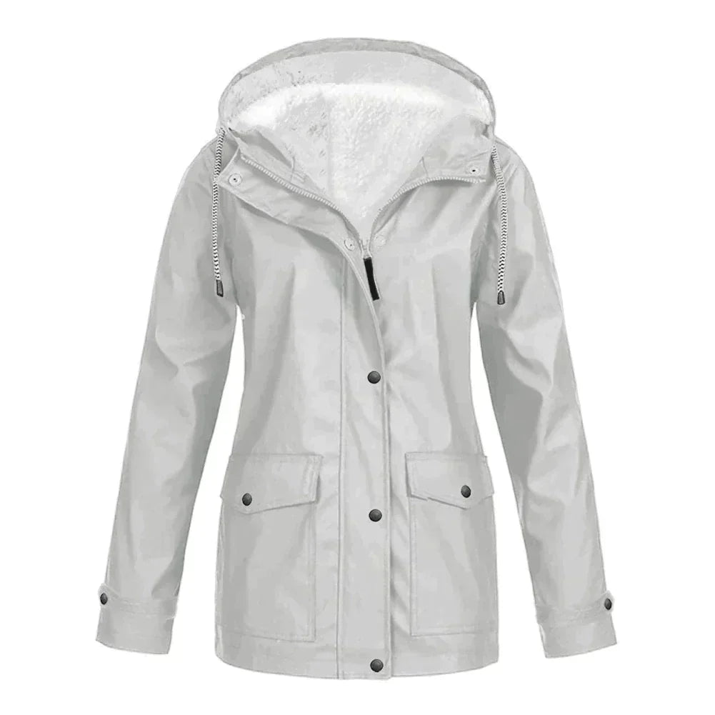 Zinnia® | Chaqueta impermeable, elegante y cómoda con capucha.