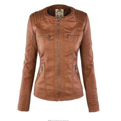 Tatiana® | Chaqueta de cuero con capucha