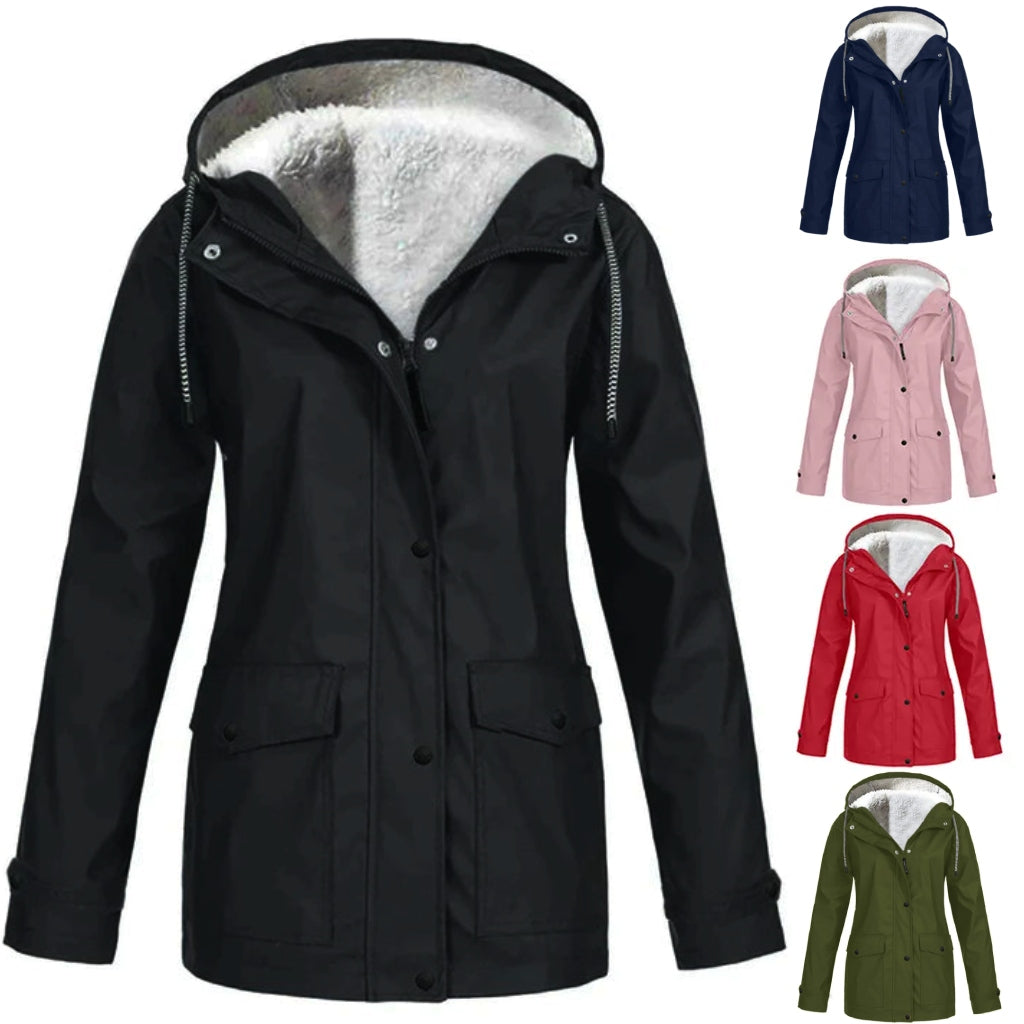 Zinnia® | Chaqueta impermeable, elegante y cómoda con capucha.