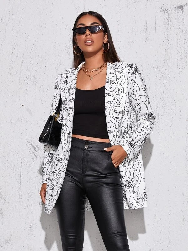 Rut® | Blazer de mujer con estampado artístico