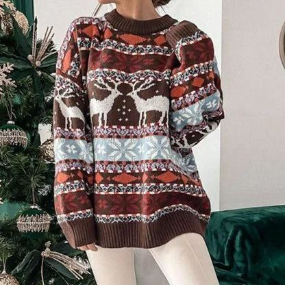 Teresa® | Jersey navideño con estampado integral para mujer.