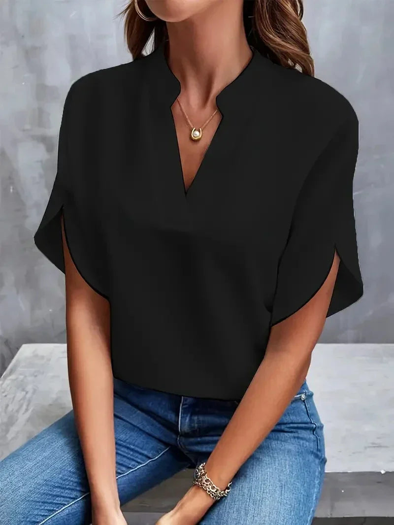 Talía® | Blusa de gasa elegante y lujosa para mujer.