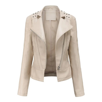 Teodora® | Chaqueta de cuero elegante y delgada