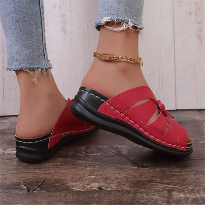 Zenda® | Sandalias cómodas con pajarita.