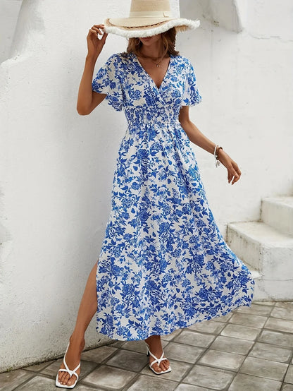 Talía® | Vestido largo en azul de Delft