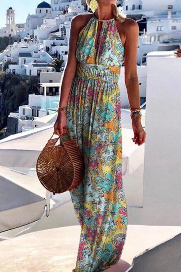 Think I'm in love - Vestido maxi con estampado de colores