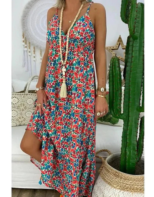 Marta - Vestido de tirantes con estampado floral