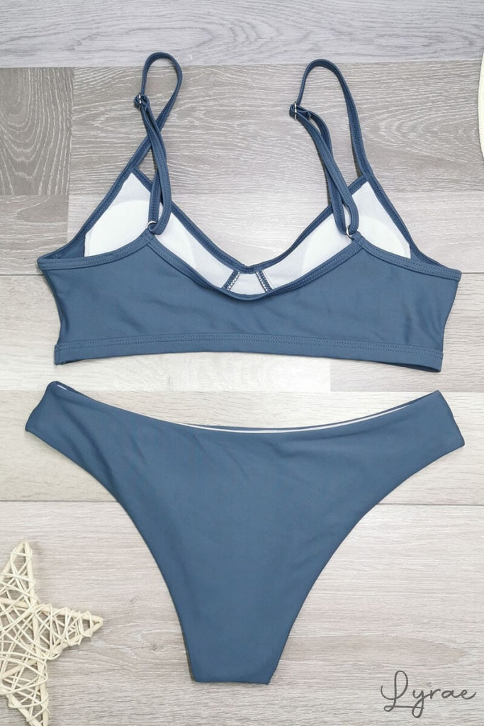 Ema® | Bikini push-up con top y tanga ala delta