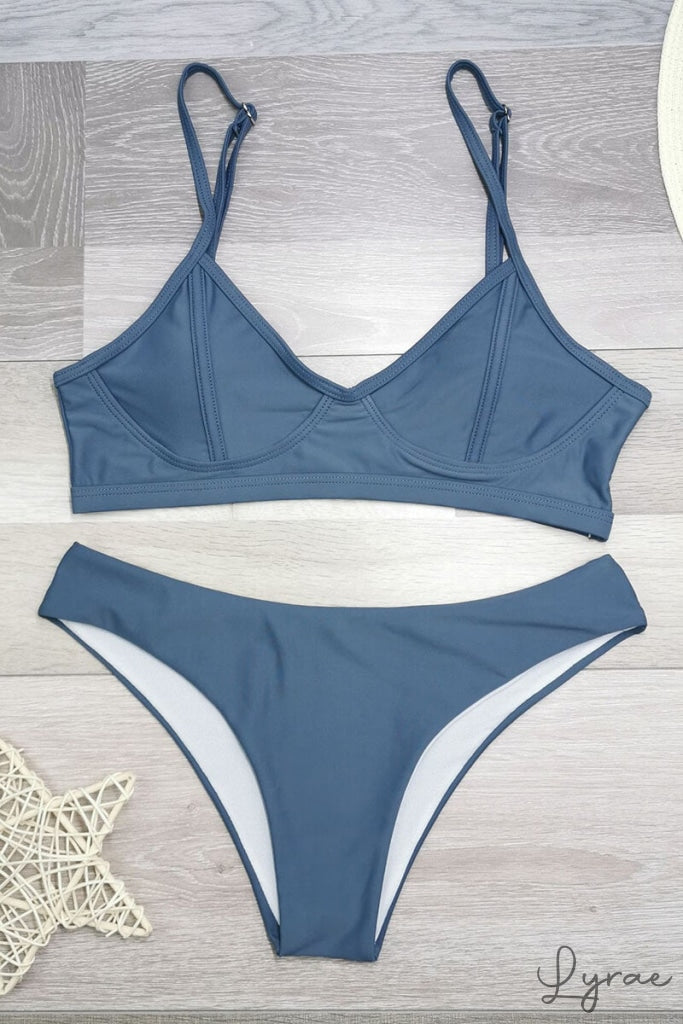 Ema® | Bikini push-up con top y tanga ala delta