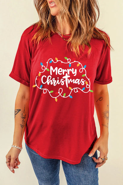 Sandra® | Camiseta manga corta cuello redondo FELIZ NAVIDAD