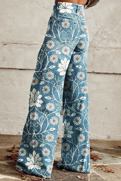 Zoé® | Pantalón ancho de campana con estampado