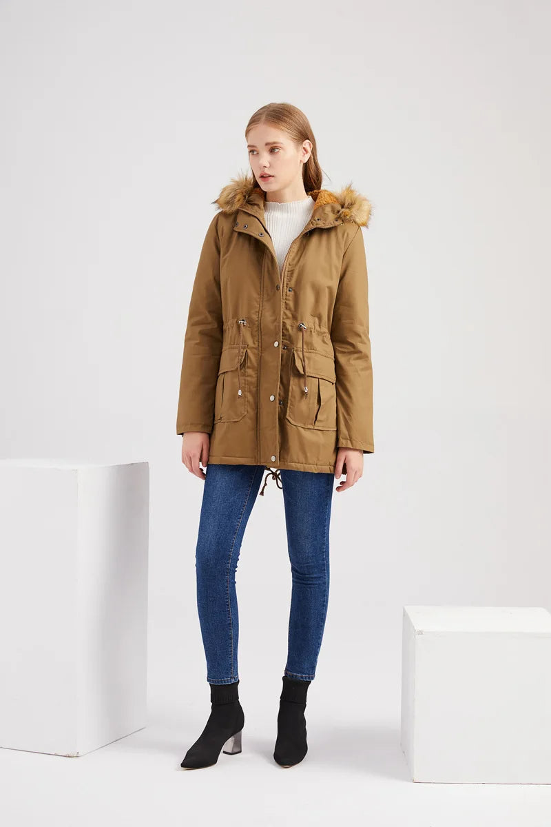 Zenaida® | Parka de invierno con capucha de pelo sintético para mujer