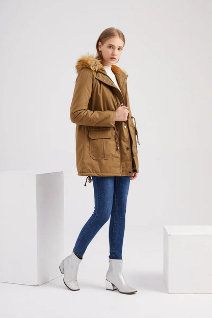 Zenaida® | Parka de invierno con capucha de pelo sintético para mujer