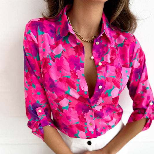 Xenia® | Blusa elegante con estampado floral.