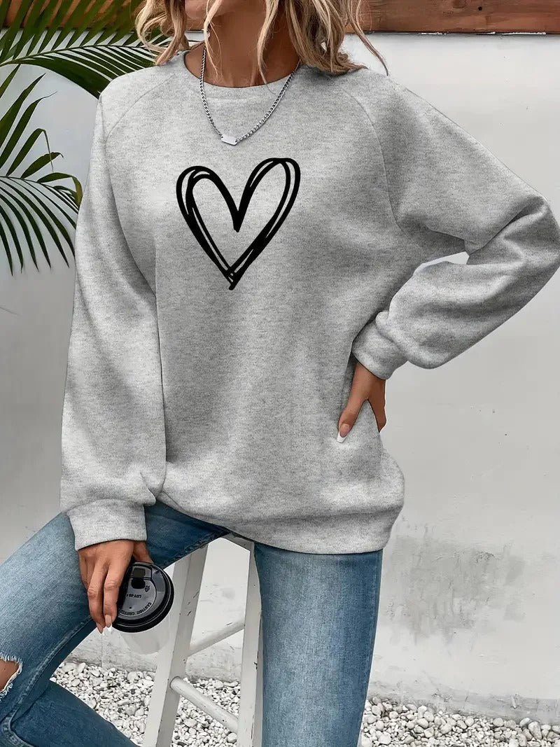 Stefanie® | Jersey oversize de corazones para mujer