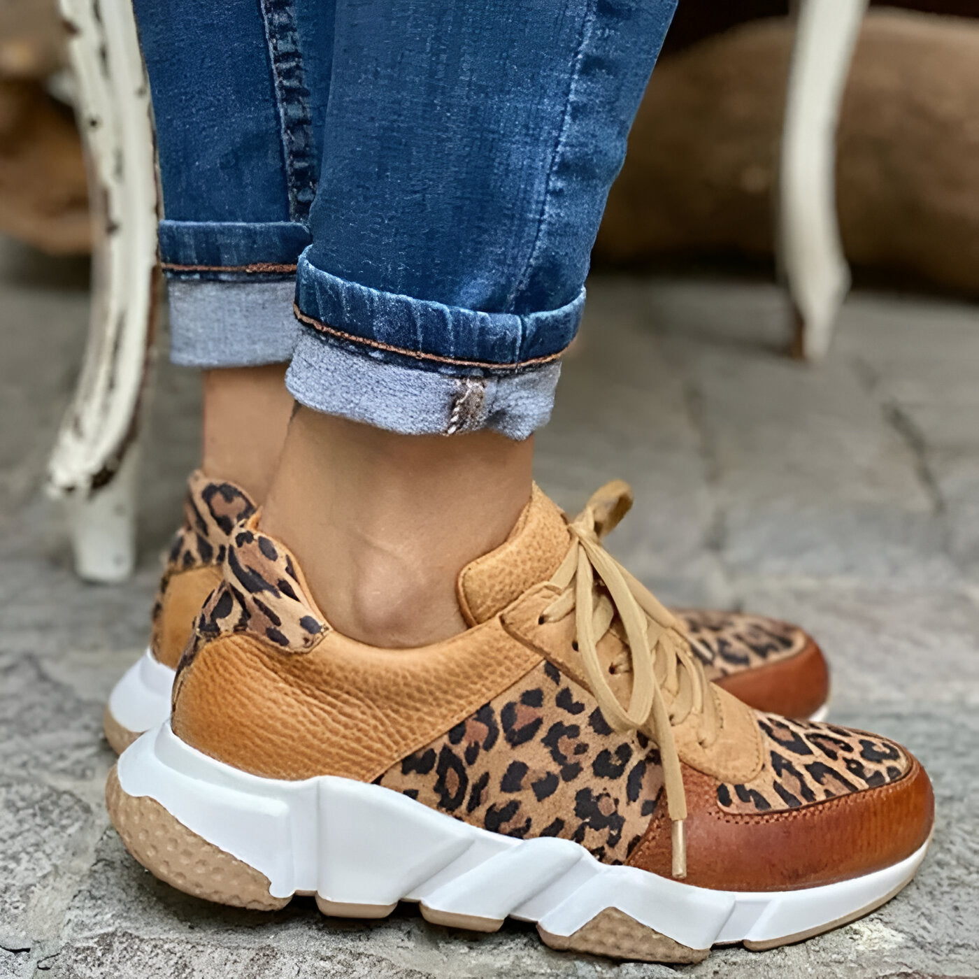 Taylor® | Zapatillas Comfortboost con estampado de leopardo