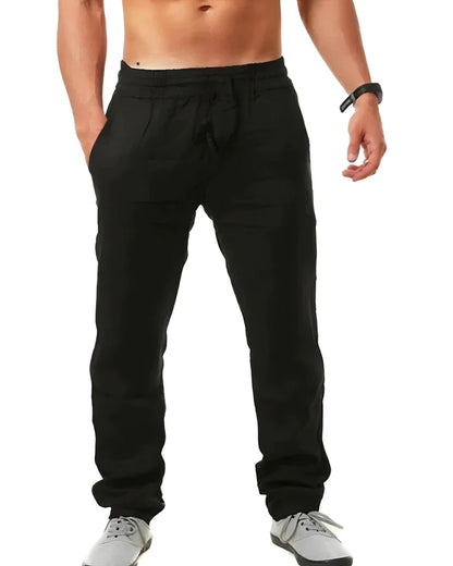 Olivier - Pantalones informales de lino para hombre