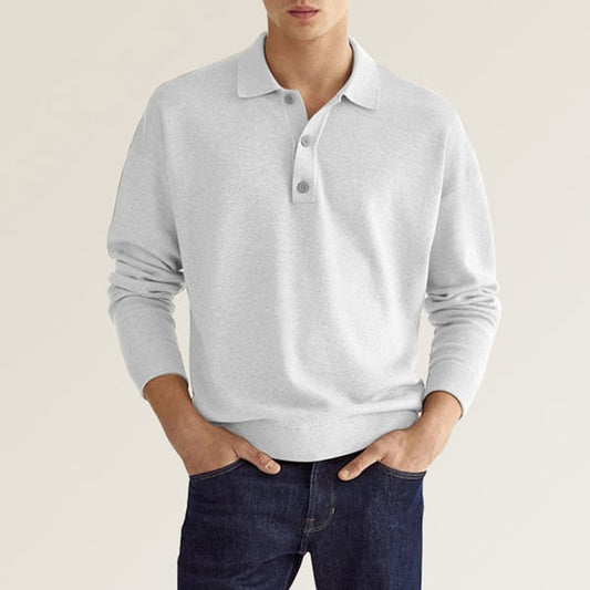 Jacob – Polo Informal Para Hombre con Solapas Amplias y Manga larga