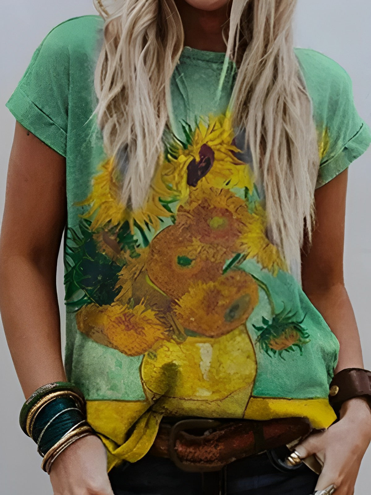 Camiseta del girasol de Van Gogh