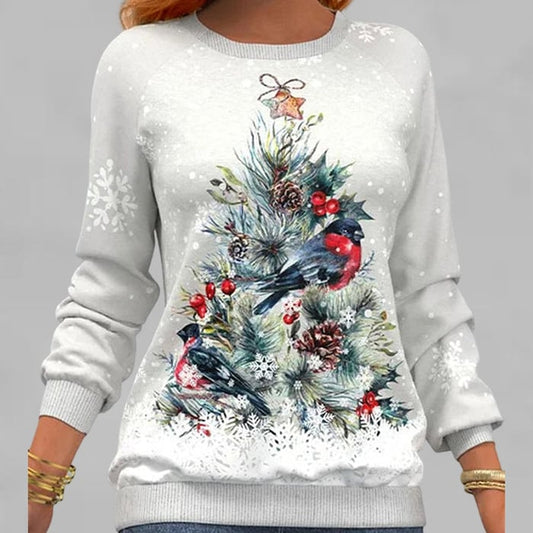 Jersey con Estampado de Arbol de Navidad.