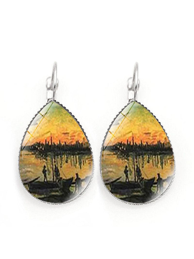 Pendientes de la serie Vincent Art Vintage