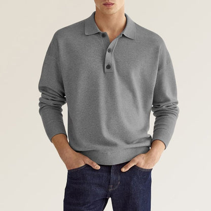 Jacob – Polo Informal Para Hombre con Solapas Amplias y Manga larga