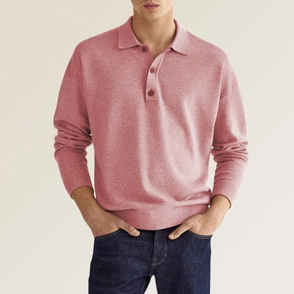 Jacob – Polo Informal Para Hombre con Solapas Amplias y Manga larga