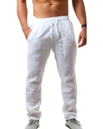 Olivier - Pantalones informales de lino para hombre