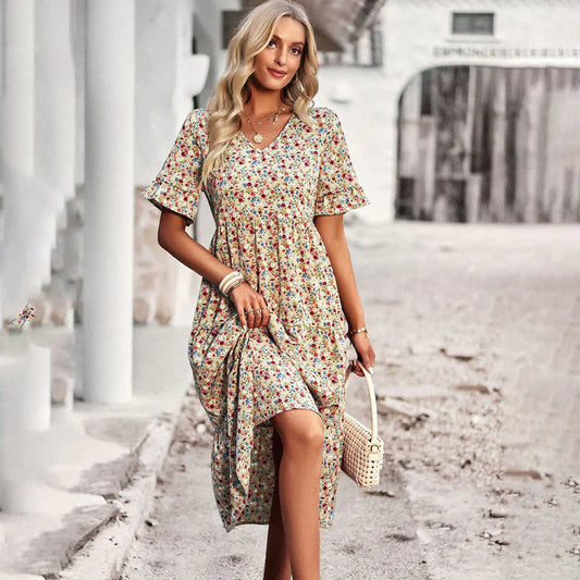 EMERY - Vestido midi de flores