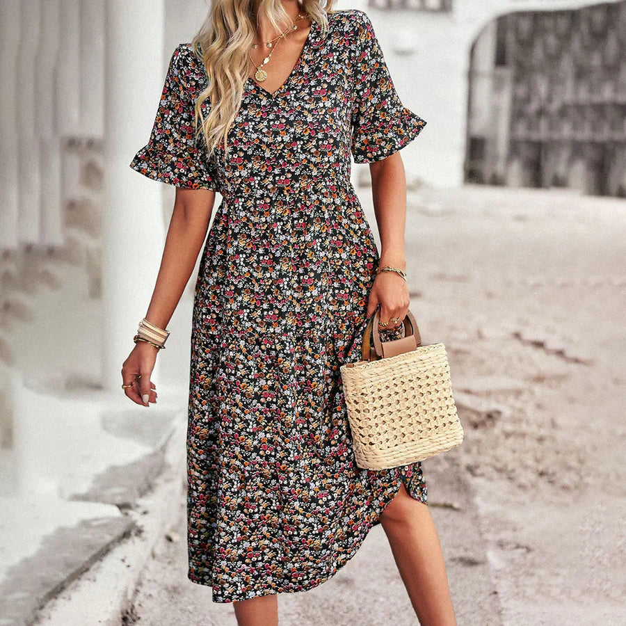 EMERY - Vestido midi de flores