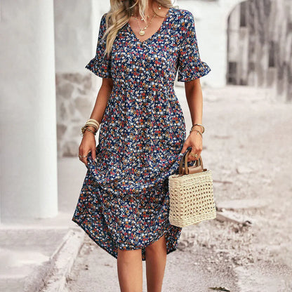 EMERY - Vestido midi de flores